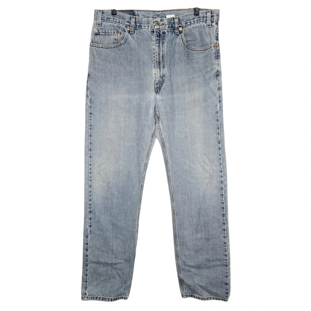 Levi's 505 Regular‎ Fit Jeans 38x34 Light Wash Vintage Y2K 2001 Denim Blue